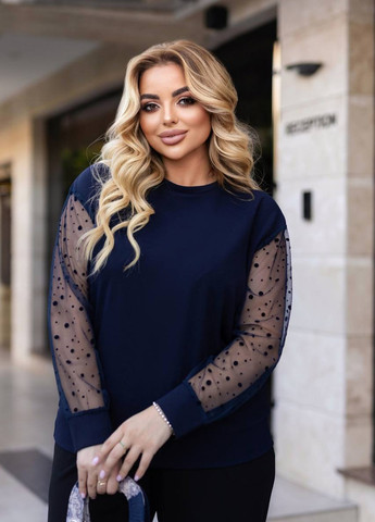 Темно-синій демісезонний комплект (світшот, штани) No Brand