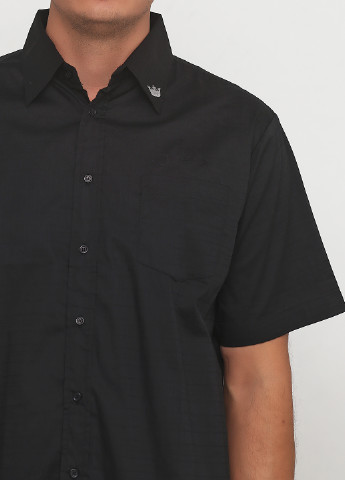 Черная кэжуал рубашка однотонная Mark