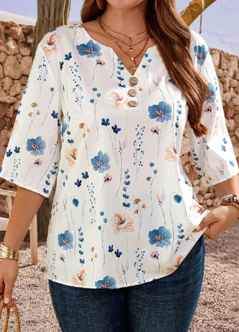 Комбинированная блуза SHEIN