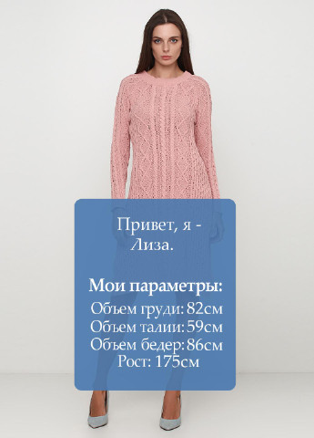 Розовое кэжуал платье Finovas фактурное