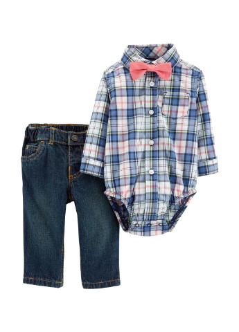 Комбінований демісезонний комплект (боді-сорочка, джинси) Carter's