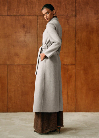 Бежевое демисезонное Пальто однобортное SHEIN