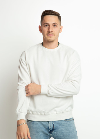 Белый свитшот Time of Style однотонный без декора (306717180)