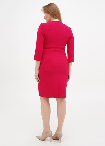 Фуксинова (кольору Фукія) кежуал сукня футляр Sassofono однотонна