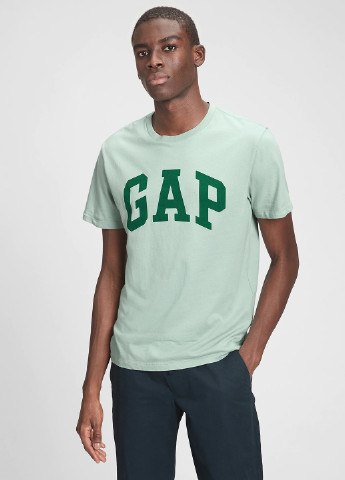 Мятная летняя футболка Gap
