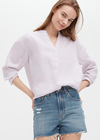 Светло-розовая демисезонная блуза Uniqlo