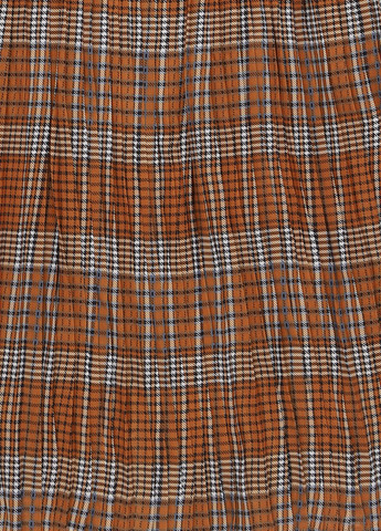 Коричневая кэжуал в клетку юбка Unique 21 а-силуэта (трапеция)