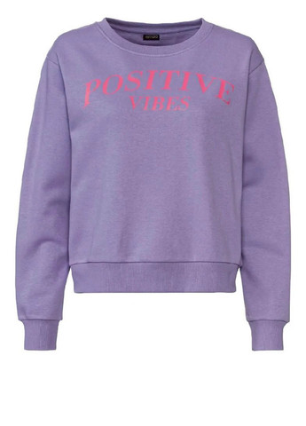 Бузковий світшот Esmara напис без декору (363557791)