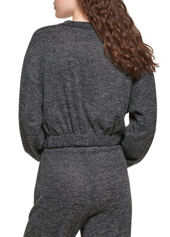 Серый свитшот DKNY меланж без декора (296120784)