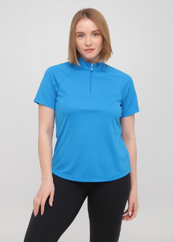 Женская синяя футболка поло Greg Norman в горошек