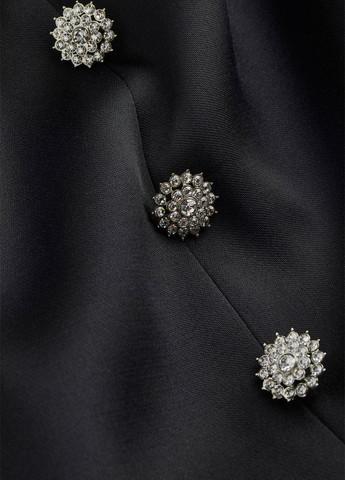 Черная коктейльный, кэжуал однотонная юбка H&M карандаш