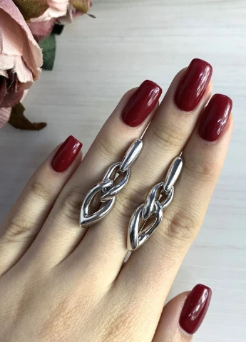 Сережки Silver Flame (164343712)