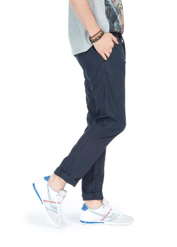 Темно-синие кэжуал летние со средней талией брюки Alcott