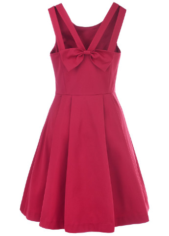 Красное кэжуал платье с юбкой-солнце LOVE REPUBLIC однотонное