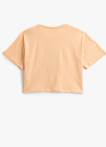 Світло-оранжева літня футболка KOTON