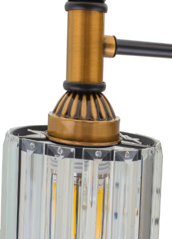 Люстра на 3 плафона черная с золотым LK-715S/3 E27 BK+GDB Brille (220133504)