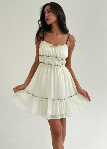 Молочна святковий, кежуал сукня а-силует, бебі долл SHEIN однотонна