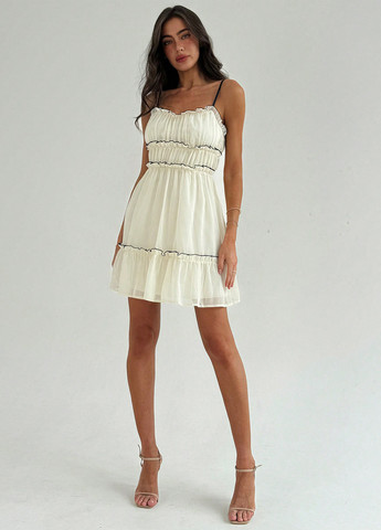 Молочна святковий, кежуал сукня а-силует, бебі долл SHEIN однотонна