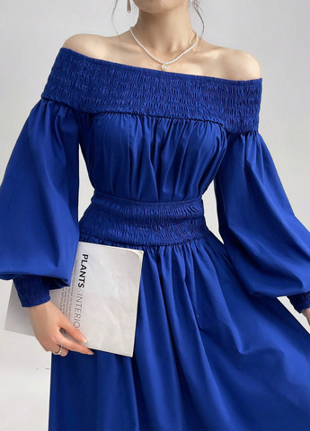 Синее кэжуал платье SHEIN однотонное