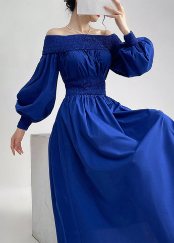 Синее кэжуал платье SHEIN однотонное