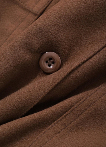 Коричневая демисезонная куртка куртка-пиджак SHEIN