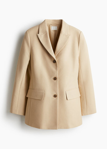 Бежевый женский жакет H&M однотонный - демисезонный