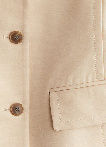 Бежевый женский жакет H&M однотонный - демисезонный