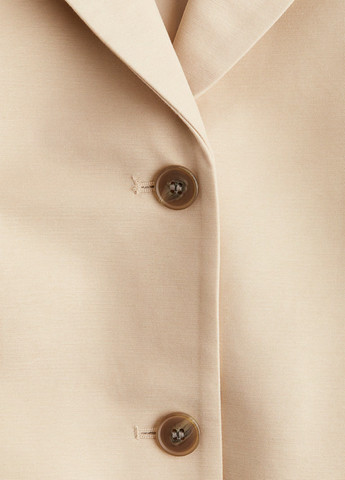 Бежевый женский жакет H&M однотонный - демисезонный