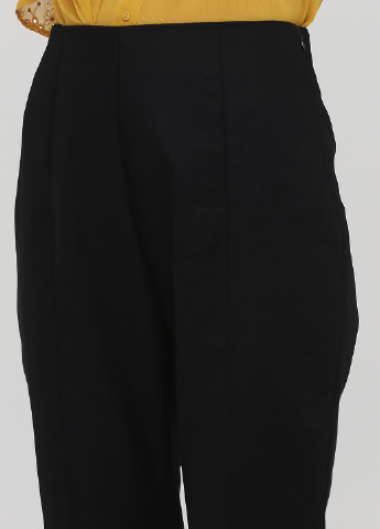 Черные классические демисезонные зауженные брюки Reserved