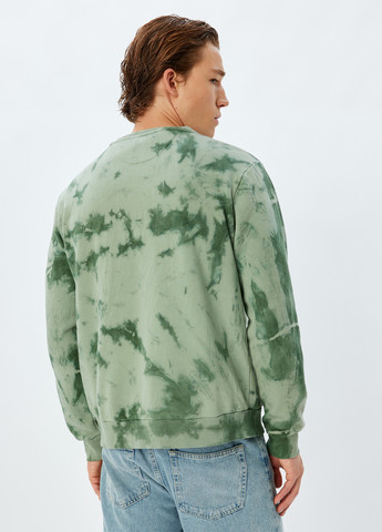 Салатовий світшот KOTON напис без декору (307496813)