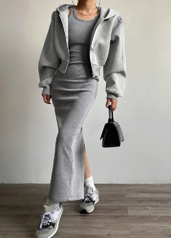 Костюм (толстовка, спідниця) SHEIN (337833591)