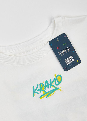 Молочная летняя футболка KRAKO