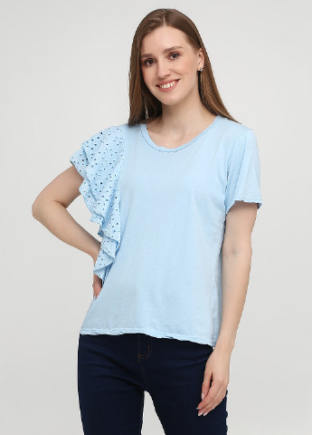 Голубая летняя футболка Naiif