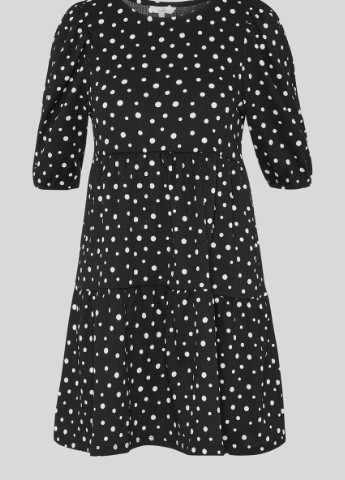 Черное кэжуал платье C&A с цветочным принтом