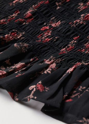 Черное кэжуал платье H&M розы