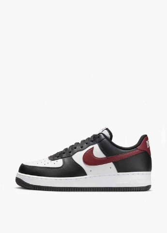 Чорно-білі кросівки fz4615-001 демісезон Nike Air Force 1 Low Black Red