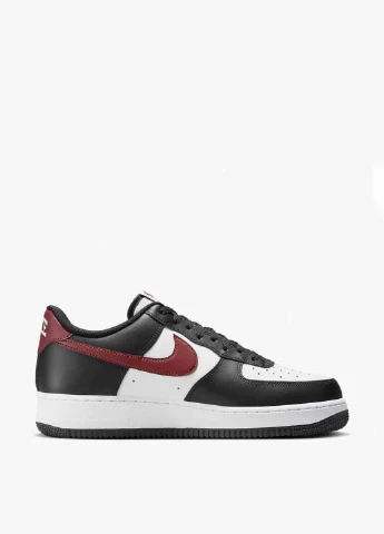 Чорно-білі кросівки fz4615-001 демісезон Nike Air Force 1 Low Black Red