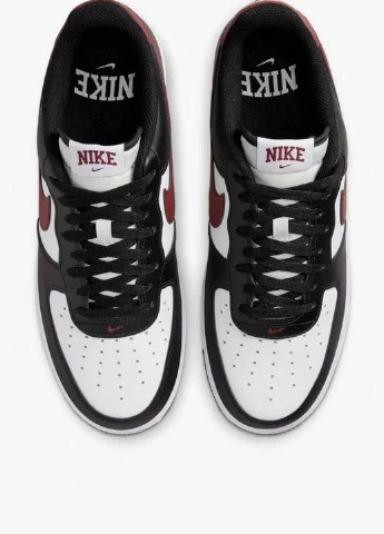 Чорно-білі кросівки fz4615-001 демісезон Nike Air Force 1 Low Black Red
