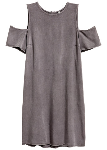 Лиловое кэжуал платье а-силуэт H&M