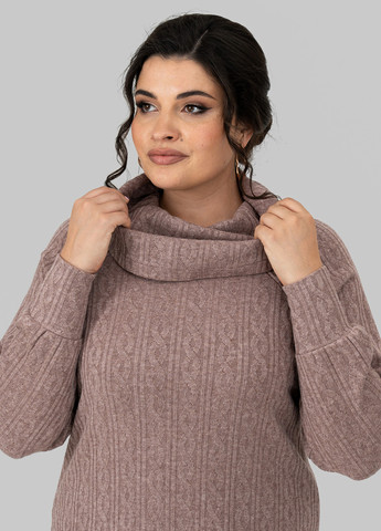 Кавова кежуал сукня сукня светр A'll Posa однотонна