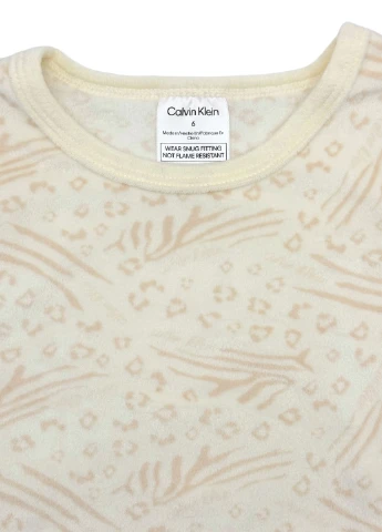 Бежева всесезон піжама (лонгслів, штани) лонгслів + брюки Calvin Klein