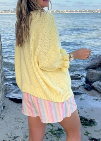 Желтый зимний кардиган SHEIN