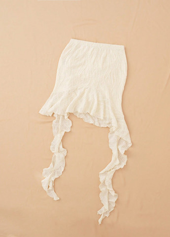 Кремовая кэжуал однотонная юбка SHEIN