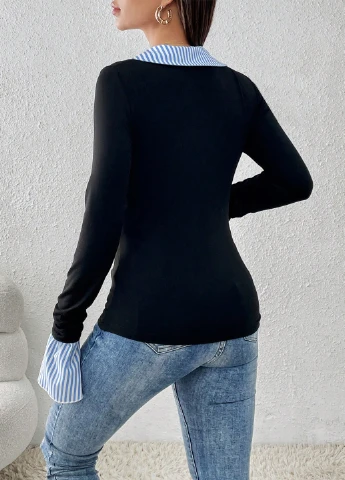 Чёрная блуза SHEIN