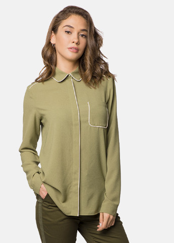 Оливковая демисезонная блуза MR 520