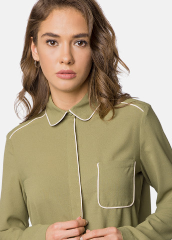 Оливковая демисезонная блуза MR 520