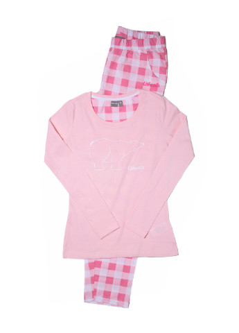 Розовая всесезон пижама (лонгслив, брюки) Ushuaia