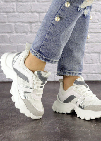 Комбіновані осінні жіночі кросівки dexter 1546 38 23,5 см білий Fashion
