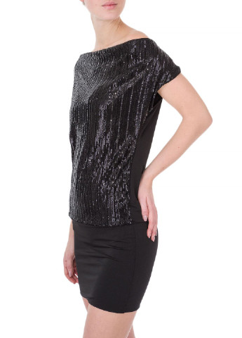 Черное вечернее платье Miss Miss однотонное