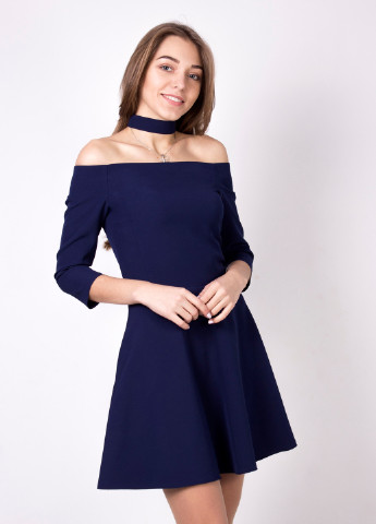 Синее кэжуал платье Romstyle